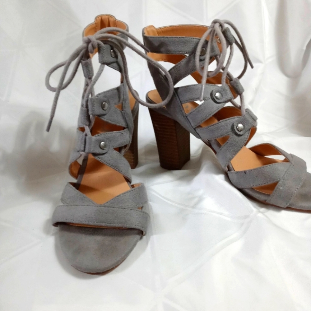 XOXO Balta Strappy Lace Up Heels Size 6.5